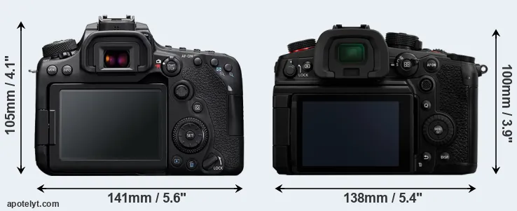 Comparison 90D or GH7 rear