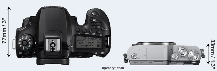 Compare 90D versus GX800 top