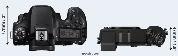 Compare 90D versus GX9 top