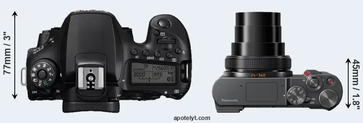 Compare 90D versus ZS200 top