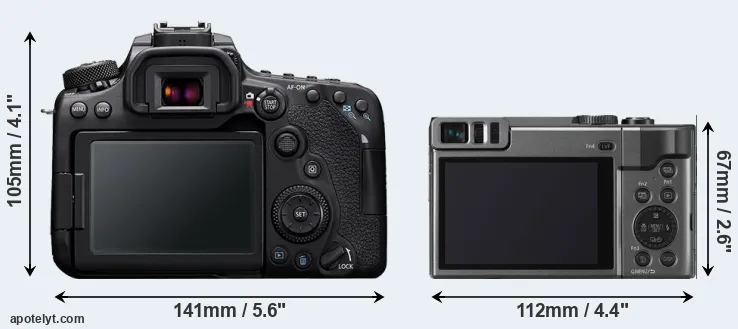 Comparison 90D or ZS70 rear