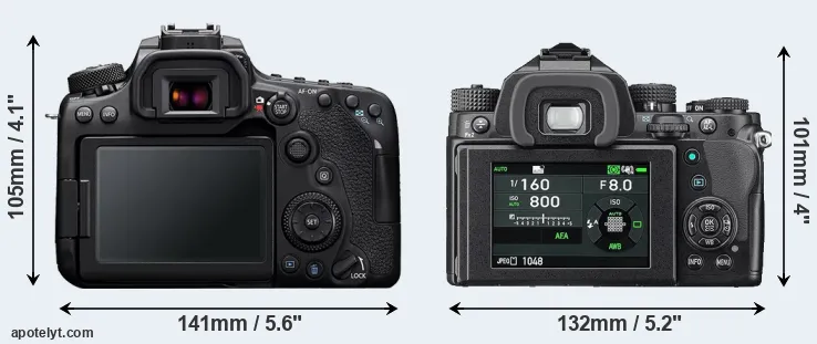 Comparison 90D or KP rear