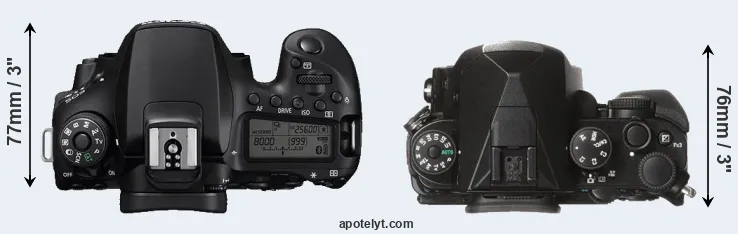 Compare 90D versus KP top