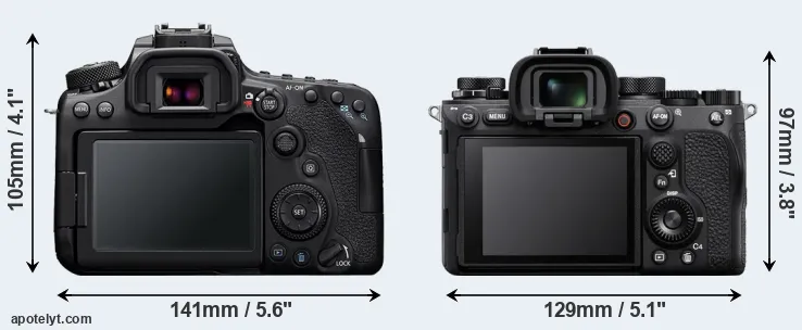 Comparison 90D or A1 rear