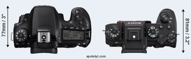Compare 90D versus A1 top