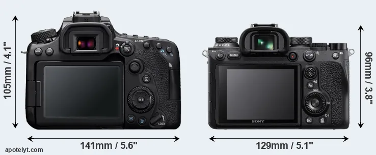 Comparison 90D or A9 II rear