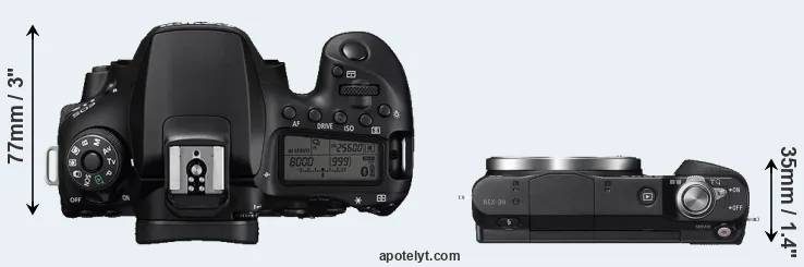 Compare 90D versus NEX-3N top