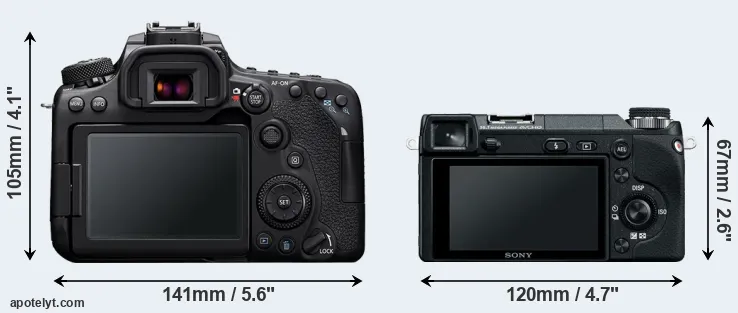 Comparison 90D or NEX-6 rear