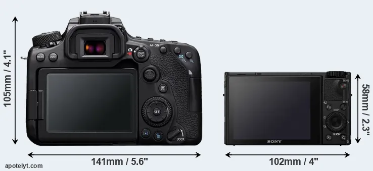 Comparison 90D or RX100 IV rear