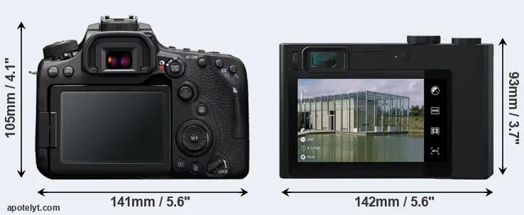Comparison 90D or ZX1 rear