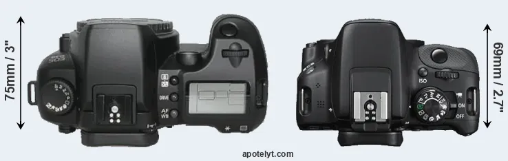 Compare D30 versus SL1 top
