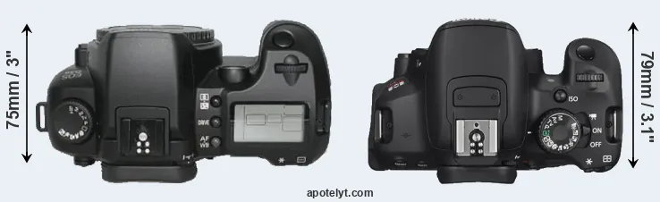 Compare D30 versus T4i top