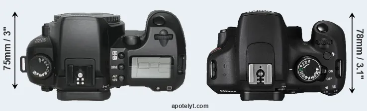 Compare D30 versus T5 top