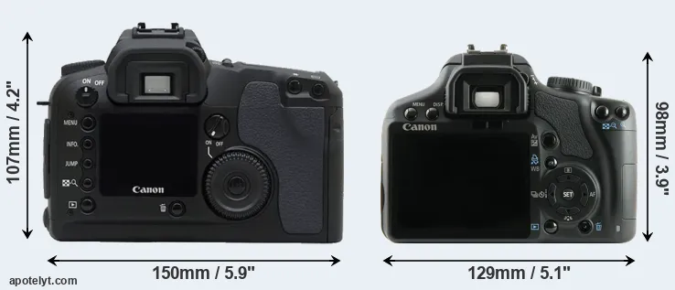 Comparison D30 or XSi rear