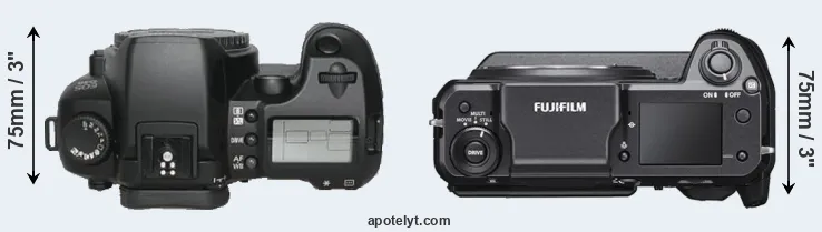 Compare D30 versus GFX 100 top