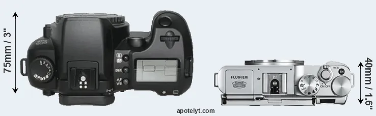 Compare D30 versus X-A2 top
