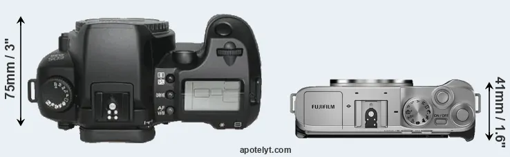 Compare D30 versus X-A7 top