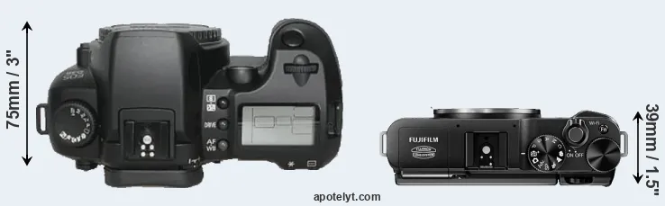 Compare D30 versus X-M1 top