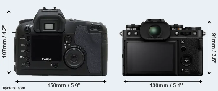 Comparison D30 or X-T5 rear