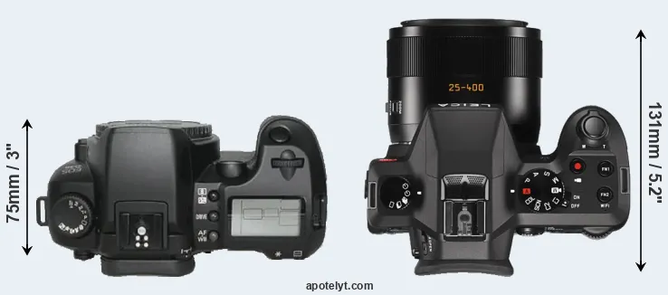 Compare D30 versus V-LUX Typ 114 top