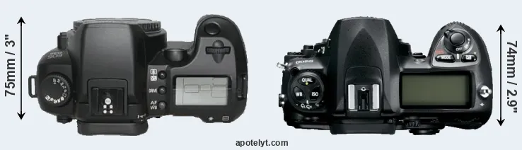 Compare D30 versus D200 top