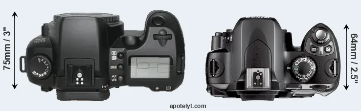 Compare D30 versus D40X top