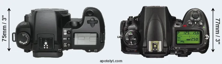 Compare D30 versus D700 top