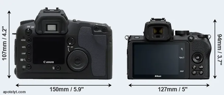 Comparison D30 or Z50 rear