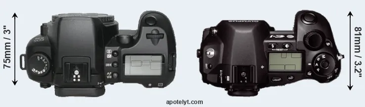 Compare D30 versus E-1 top