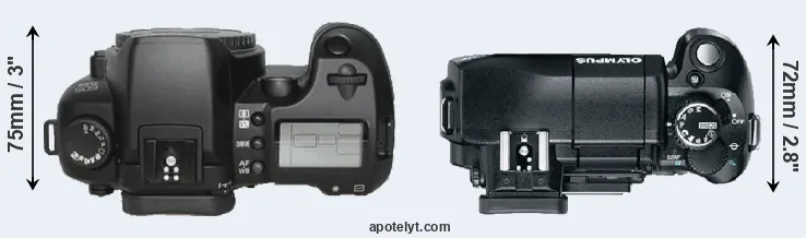 Compare D30 versus E-330 top