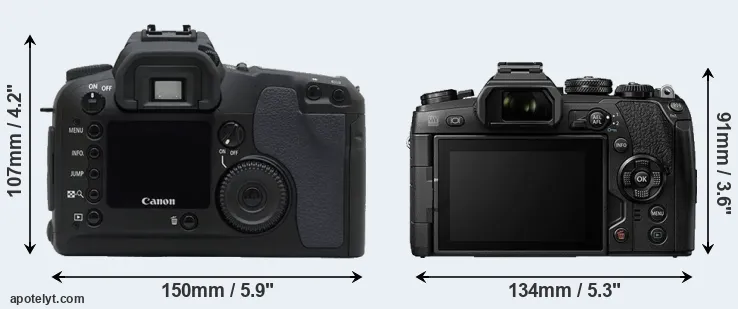 Comparison D30 or E-M1 II rear