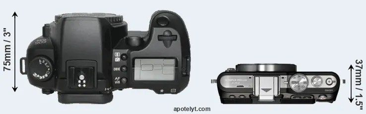 Compare D30 versus E-PL3 top