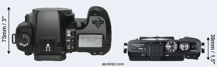 Compare D30 versus E-PL7 top