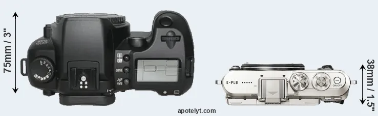 Compare D30 versus E-PL8 top