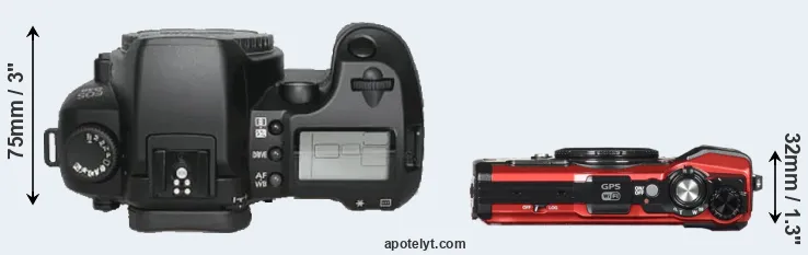 Compare D30 versus TG-5 top