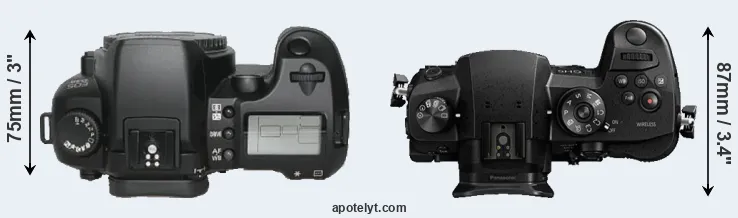 Compare D30 versus GH5 top