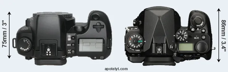 Compare D30 versus K-1 top