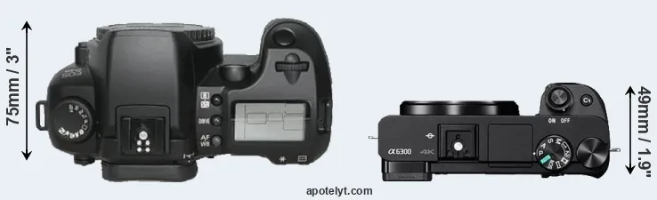 Compare D30 versus A6300 top