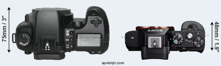 Compare D30 versus A7R top