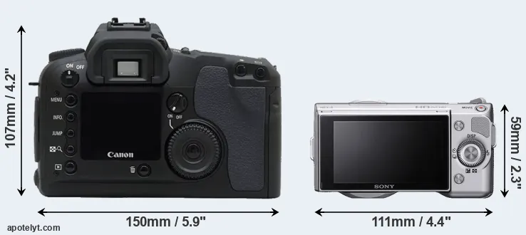 Comparison D30 or NEX-5 rear