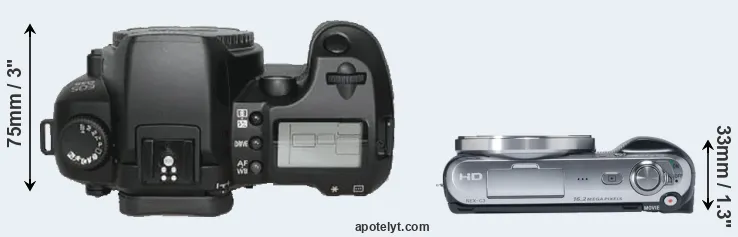 Compare D30 versus NEX-C3 top