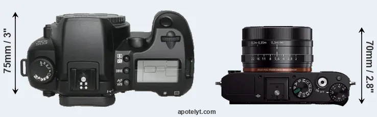 Compare D30 versus RX1R top