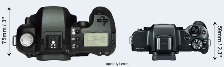 Compare D60 versus M50 top