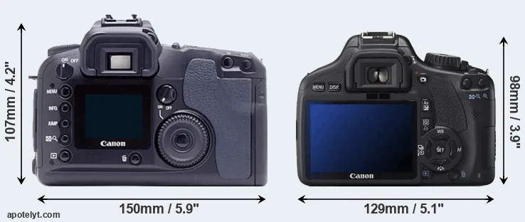 Comparison D60 or T2i rear