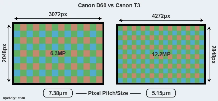 D60 versus T3 MP