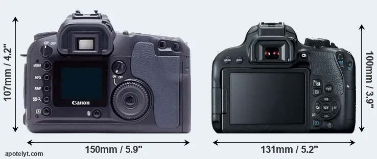 Comparison D60 or T7i rear