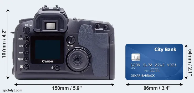 D60 and credit card rear side