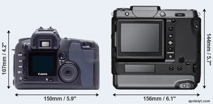 Comparison D60 or GFX 100 rear