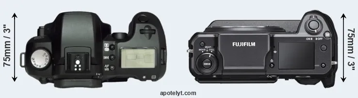 Compare D60 versus GFX 100 top