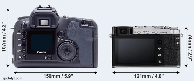 Comparison D60 or X-E3 rear